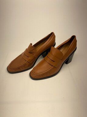 ATP Atelier Womens Avella Nappa Brown Oxford Heeled loafers Sz 10